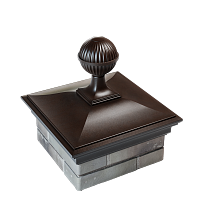 Колпак MONBLAN 390 x 390 на 1,5 кирпича с шаром