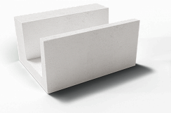 П(U) блок из газобетона D500 600X400X250