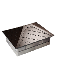 Колпак EVEREST 520 х 390 с посадкой на 2x1,5 кирпича